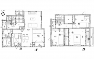 呉市広大新開、新築一戸建ての間取り画像です