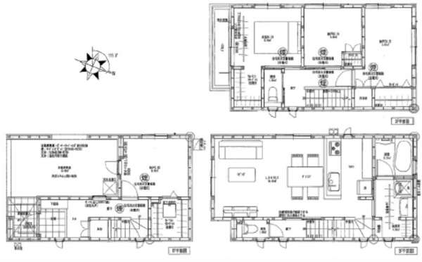 広島市南区旭、新築一戸建ての間取り画像です