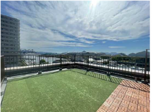 広島市中区江波南、マンションのバルコニー画像です