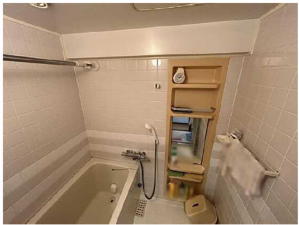 広島市西区古江上、マンションの風呂画像です