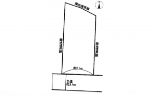 広島市東区戸坂山根、土地の間取り画像です