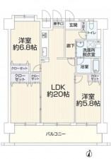 呉市東片山町、マンションの間取り画像です