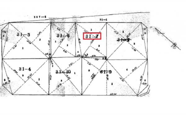 広島市東区牛田東、土地の間取り画像です
