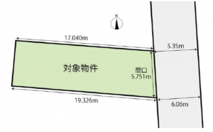 広島市東区牛田早稲田、土地の間取り画像です
