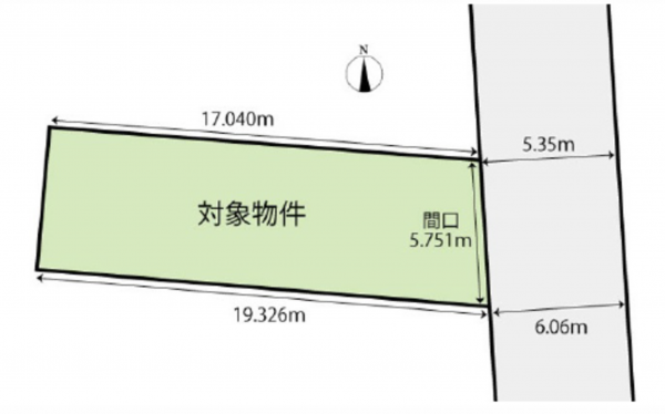 広島市東区牛田早稲田、土地の間取り画像です