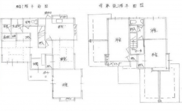 広島市西区己斐上、中古一戸建ての間取り画像です