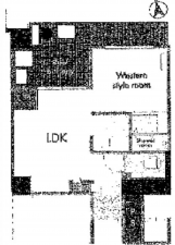 広島市中区八丁堀、マンションの間取り画像です