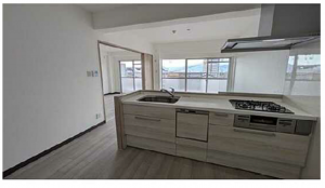 広島市東区牛田東、マンションのキッチン画像です