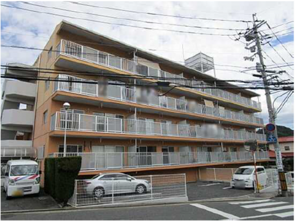 広島市東区牛田東、マンションの外観画像です