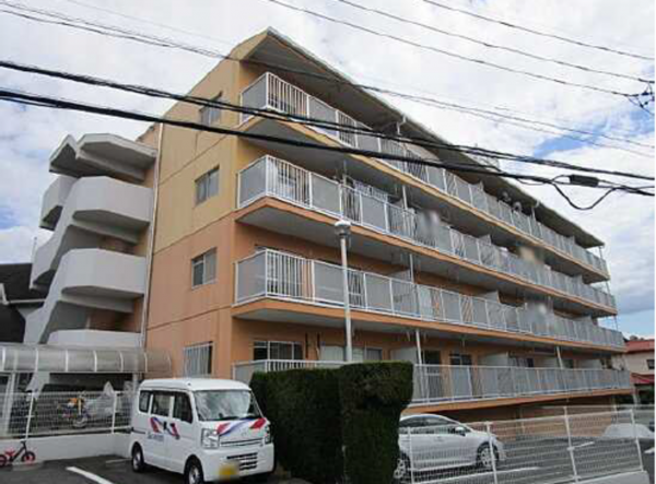 広島市東区牛田東、マンションの外観画像です