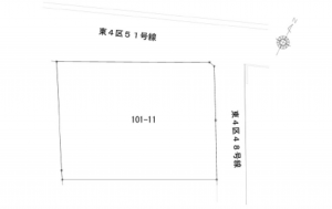 広島市東区牛田南、土地の間取り画像です