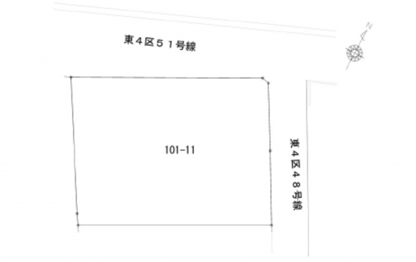 広島市東区牛田南、土地の間取り画像です