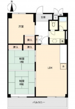 広島市東区光町、マンションの間取り画像です