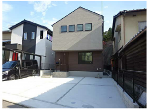 広島市南区北大河町、新築一戸建ての外観画像です