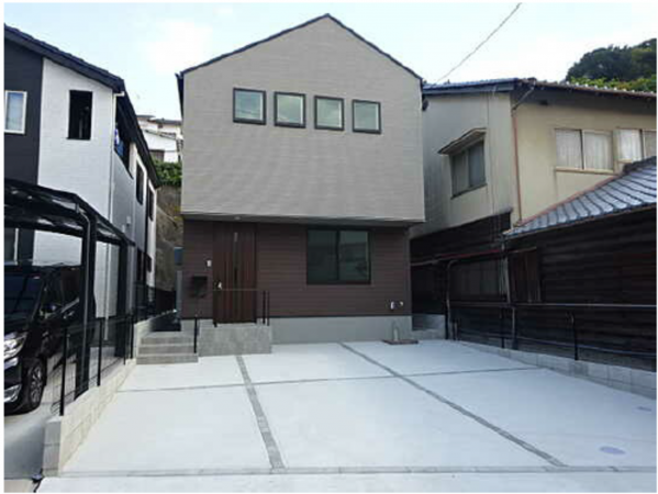 広島市南区北大河町、新築一戸建ての外観画像です