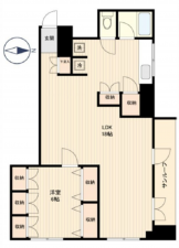 広島市中区東平塚町、収益物件/マンションの間取り画像です