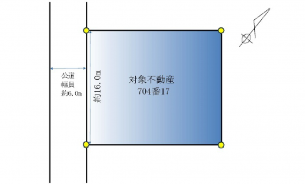 広島市南区丹那町、土地の間取り画像です
