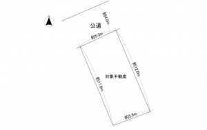 広島市南区仁保新町、土地の間取り画像です