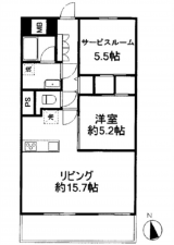 広島市中区大手町、マンションの間取り画像です
