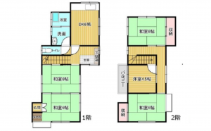 広島市西区己斐上、中古一戸建ての間取り画像です