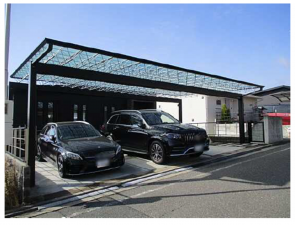 広島市西区古田台、中古一戸建ての駐車場画像です