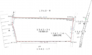 広島市東区中山南、土地の間取り画像です