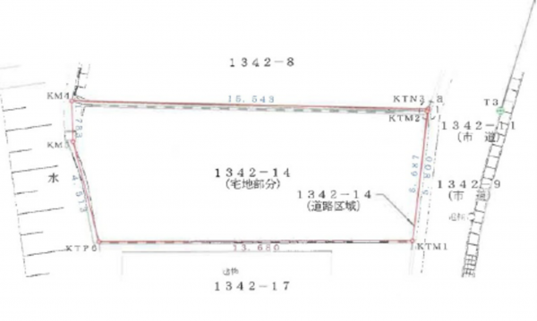 広島市東区中山南、土地の間取り画像です