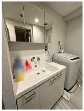 広島市東区牛田早稲田、マンションの洗面画像です