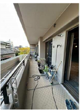 広島市東区牛田早稲田、マンションのバルコニー画像です