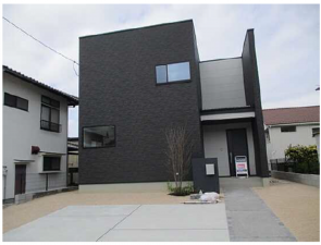 広島市西区山田新町、新築一戸建ての外観画像です