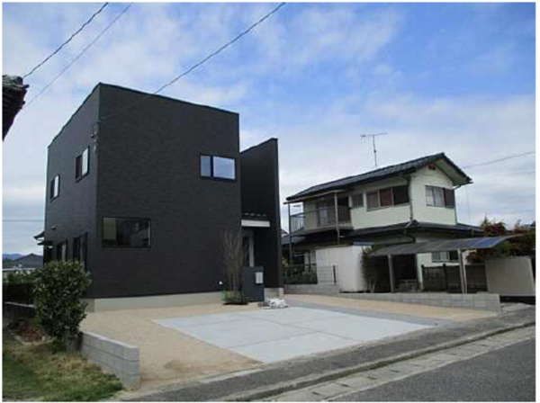 広島市西区山田新町、新築一戸建ての外観画像です