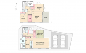 広島市西区井口、中古一戸建ての間取り画像です