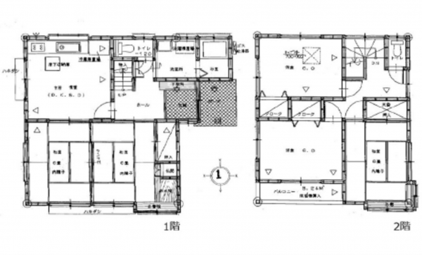 広島市東区馬木、中古一戸建ての間取り画像です