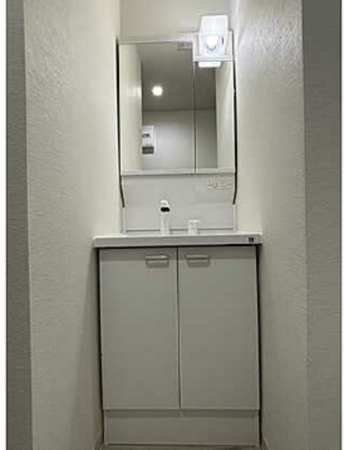 広島市西区打越町、マンションの洗面画像です