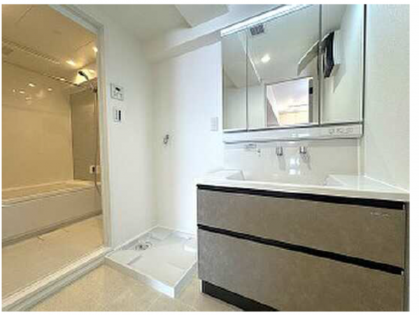 広島市中区舟入中町、マンションの洗面画像です