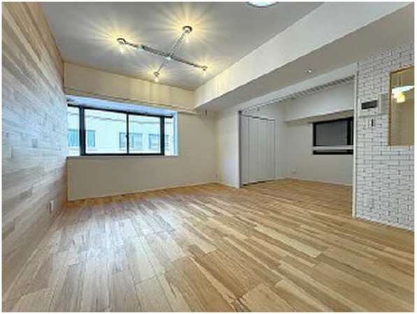 広島市中区舟入中町、マンションの居間画像です