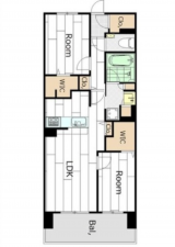 広島市南区段原、マンションの間取り画像です
