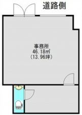 広島市南区皆実町、収益物件/事務所の間取り画像です