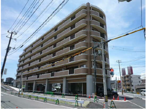 広島市南区南蟹屋、マンションの外観画像です