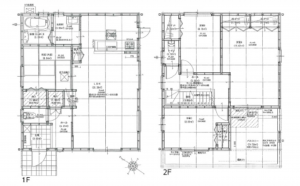 呉市広大広、中古一戸建ての間取り画像です