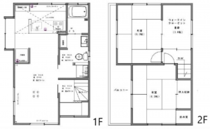 広島市西区己斐上、中古一戸建ての間取り画像です