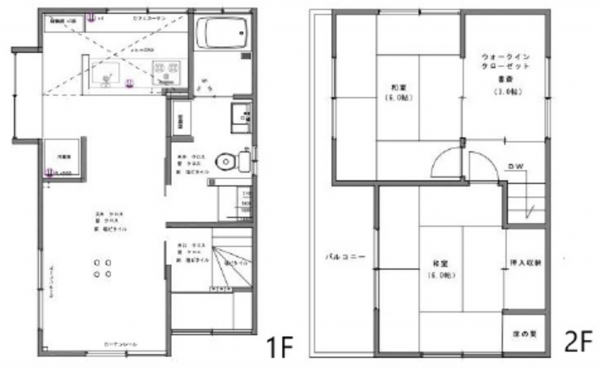 広島市西区己斐上、中古一戸建ての間取り画像です