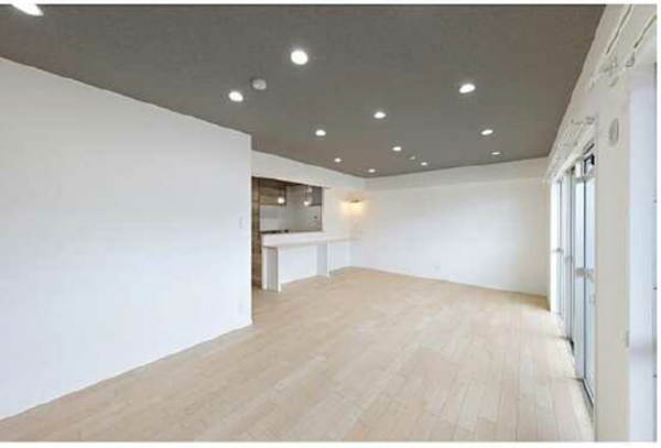 呉市中央、マンションの居間画像です