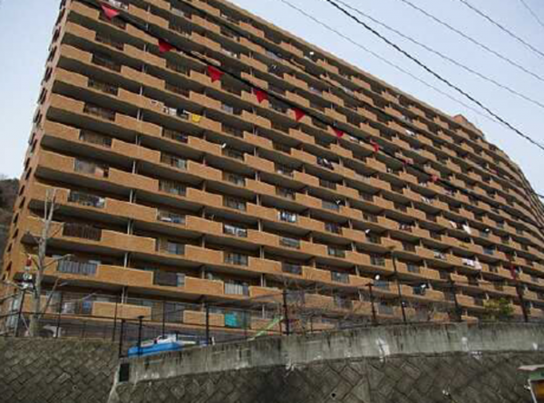 広島市西区田方、マンションの外観画像です