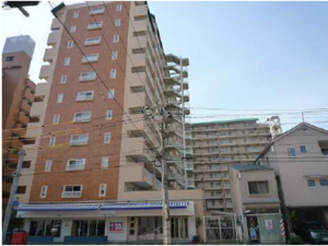 広島市南区宇品海岸、マンションの外観画像です