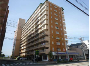 広島市南区宇品海岸、マンションの外観画像です