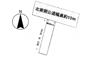 広島市西区天満町、土地の間取り画像です