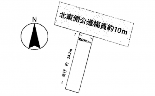 広島市西区天満町、土地の間取り画像です