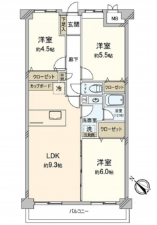 広島市西区古江西町、マンションの間取り画像です