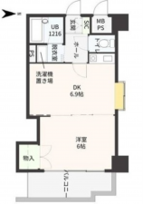 広島市西区三篠町、マンションの間取り画像です